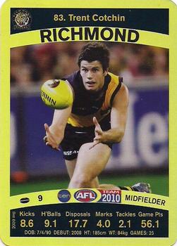 2010 Team Zone AFL Team - Gold #83 Trent Cotchin Front